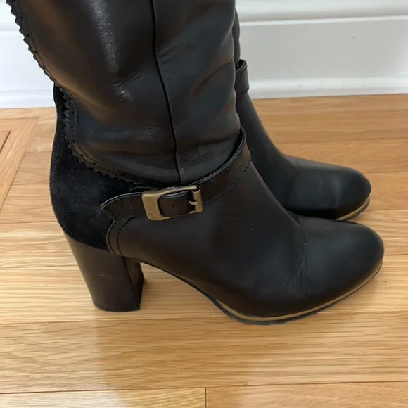 Fabianelli Italian Crafted 100% Leather Knee High Heeled Winter Boots EU 38 - Picture 2 of 12